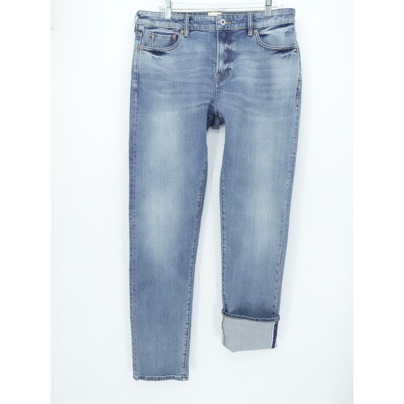 Flint and Tinder Jeans Mens 33x36 Blue Light‎ Straight Fit Stretch Selvedge USA